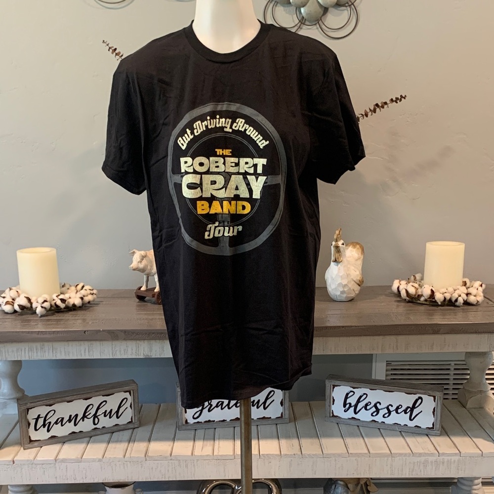 Hanes Black Graphic T-Shirt with Robert Cray Band